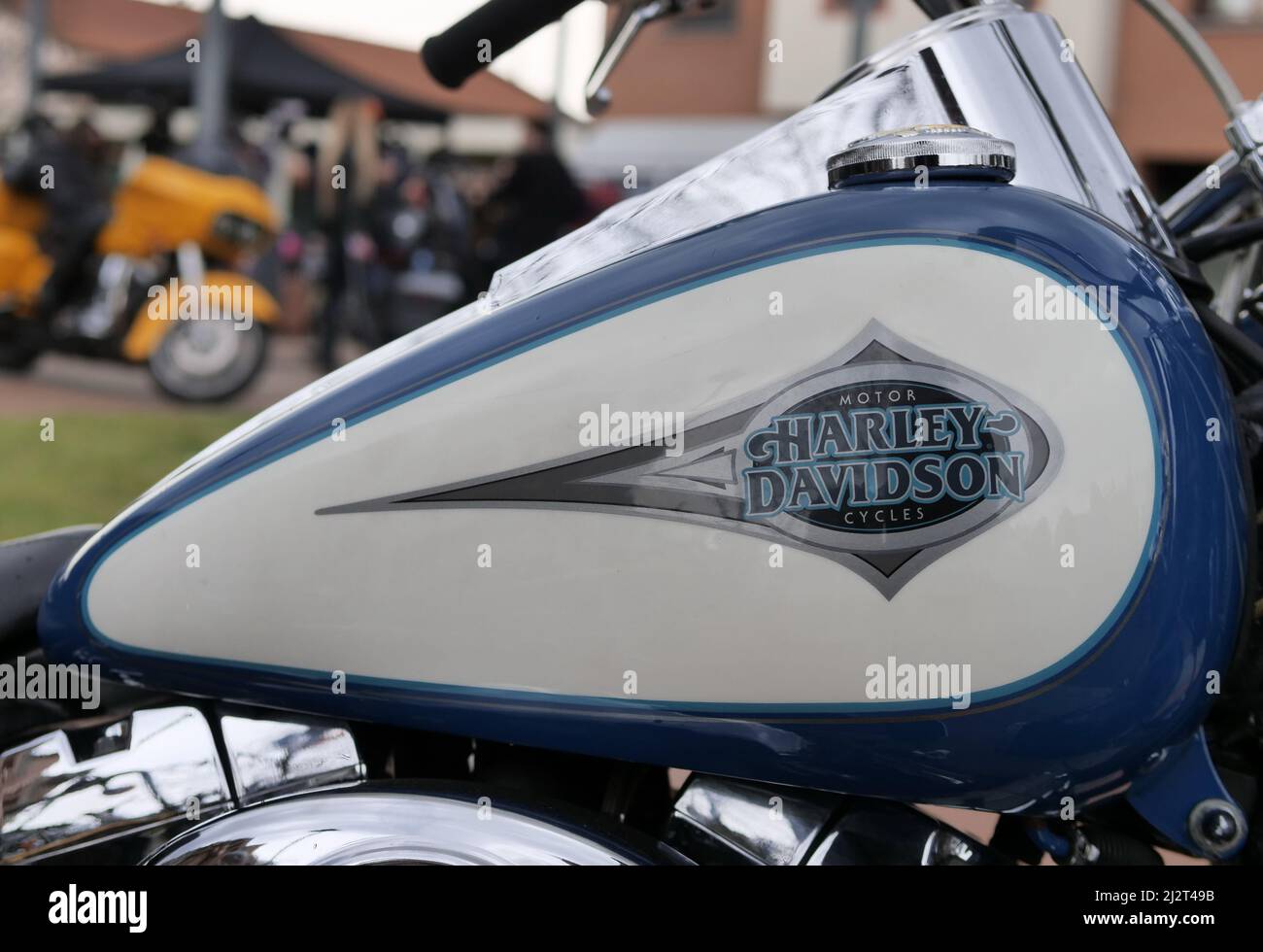 Harley Davidson exposed at Paderno Dugnano expo, commercial outdoor