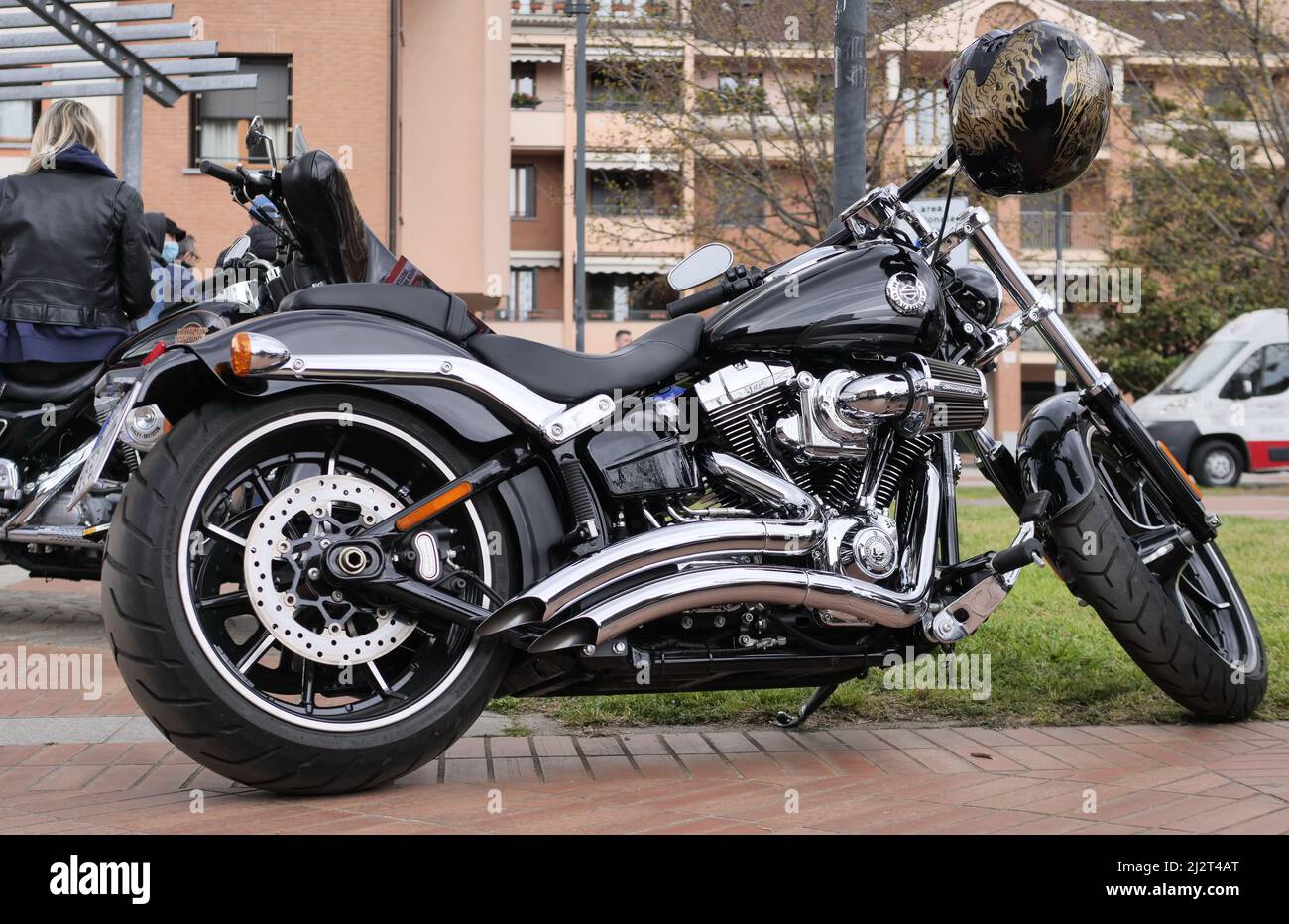 Harley Davidson exposed at Paderno Dugnano expo, commercial outdoor
