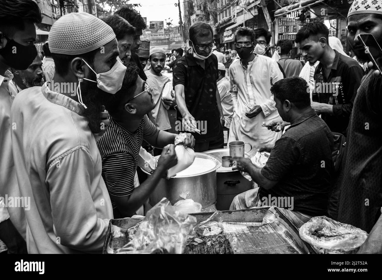 Bangladeshi local people sell Iftar items at chawkbazar in the capital
