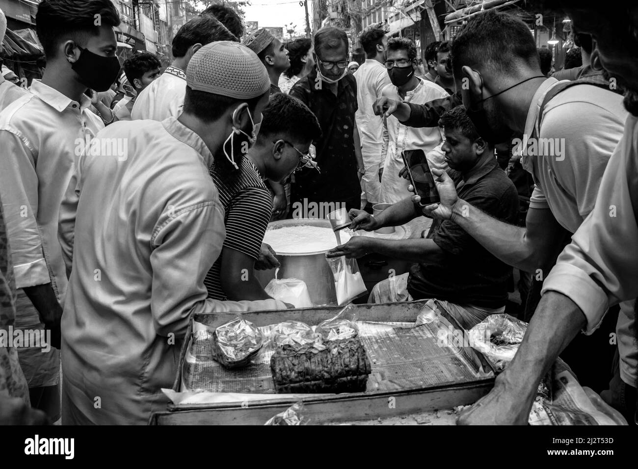 Bangladeshi local people sell Iftar items at chawkbazar in the capital