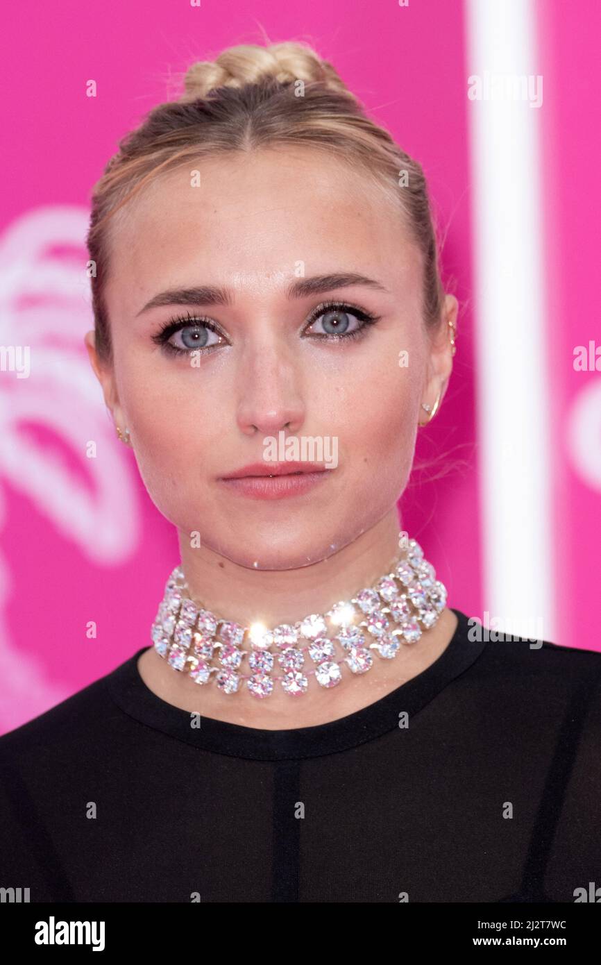 Cannes, France. 03rd Apr, 2022. Chloe Jouannet attends the pink carpet