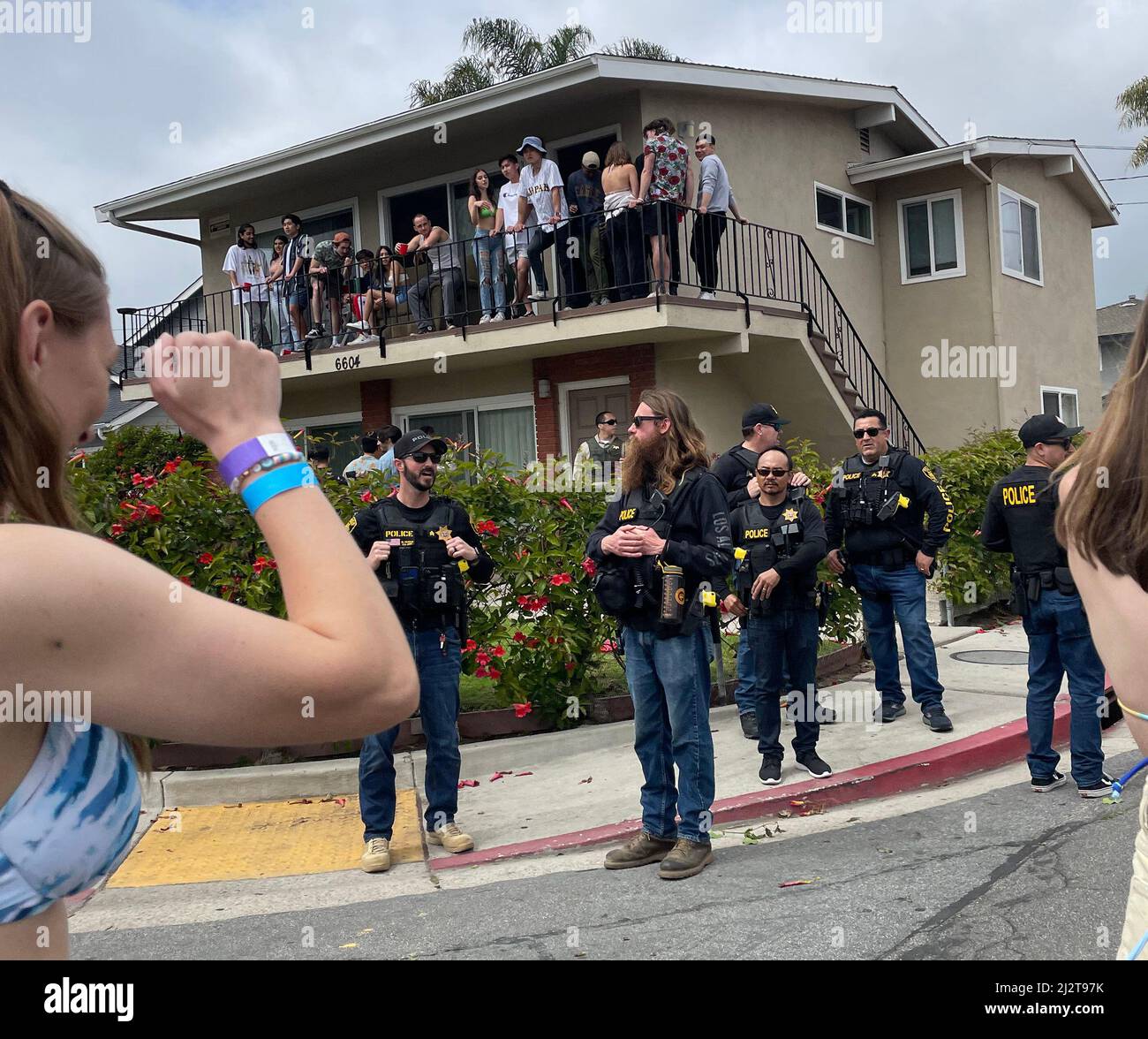 April 2, 2022, Santa Barbara, California, USA Law enforcement patrol