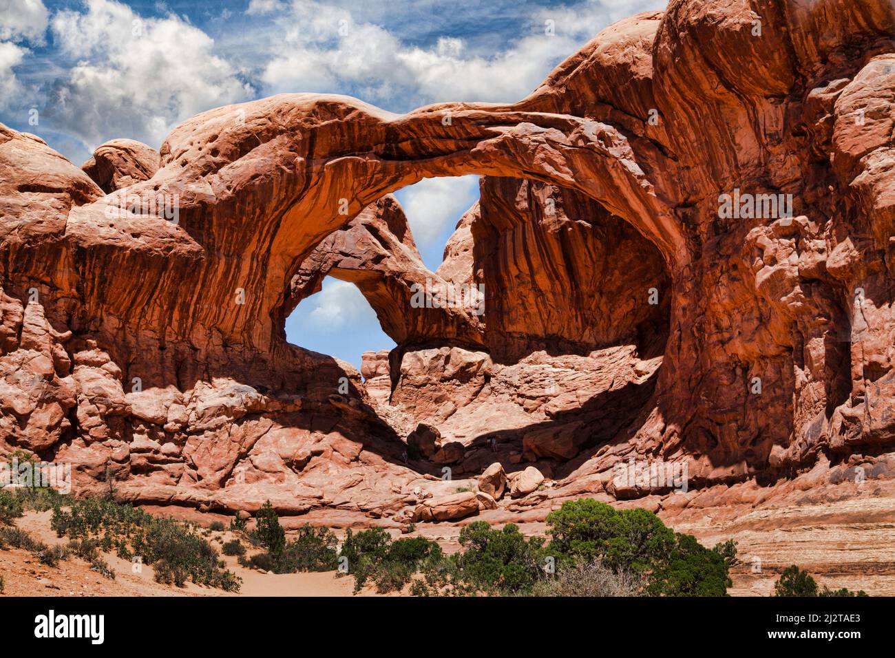 Double Arch - Arches National Park Stock Photo - Alamy