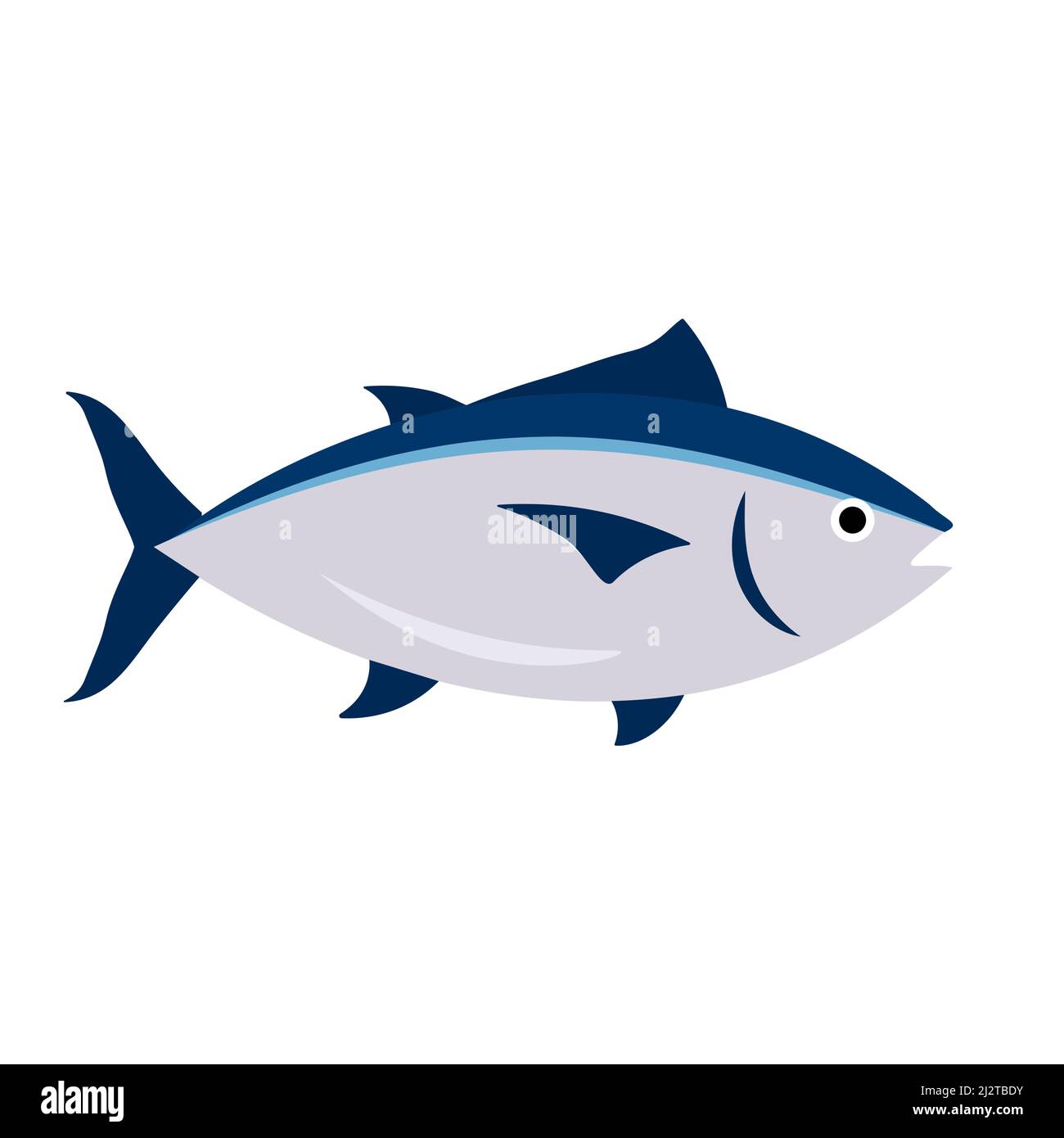 Tuna fish logo icon outline illustration. Salmon tuna fish line icon