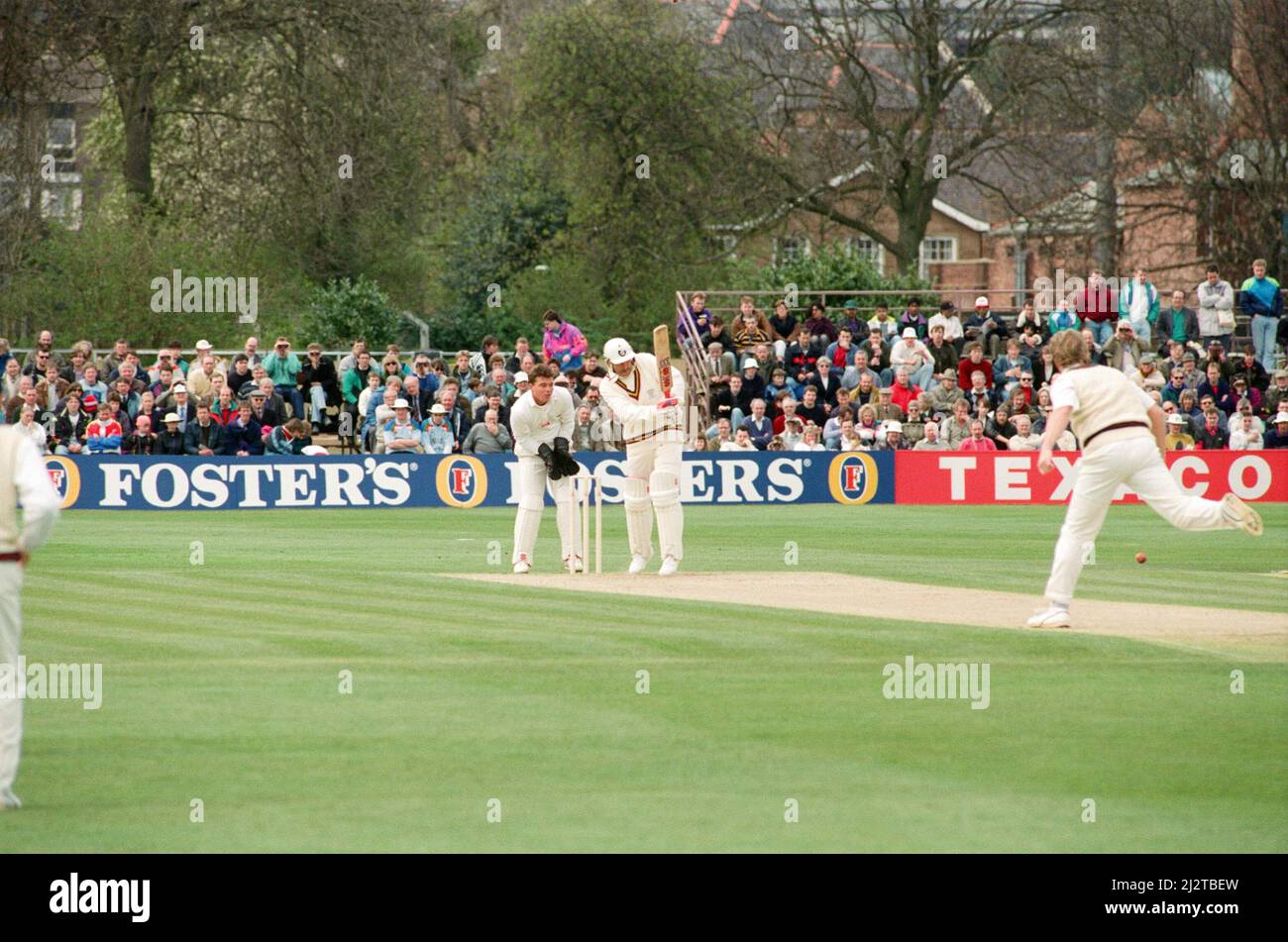 Durham v Lancashire, First Class Cricket challenge. 19th April 1992. Stock Photo