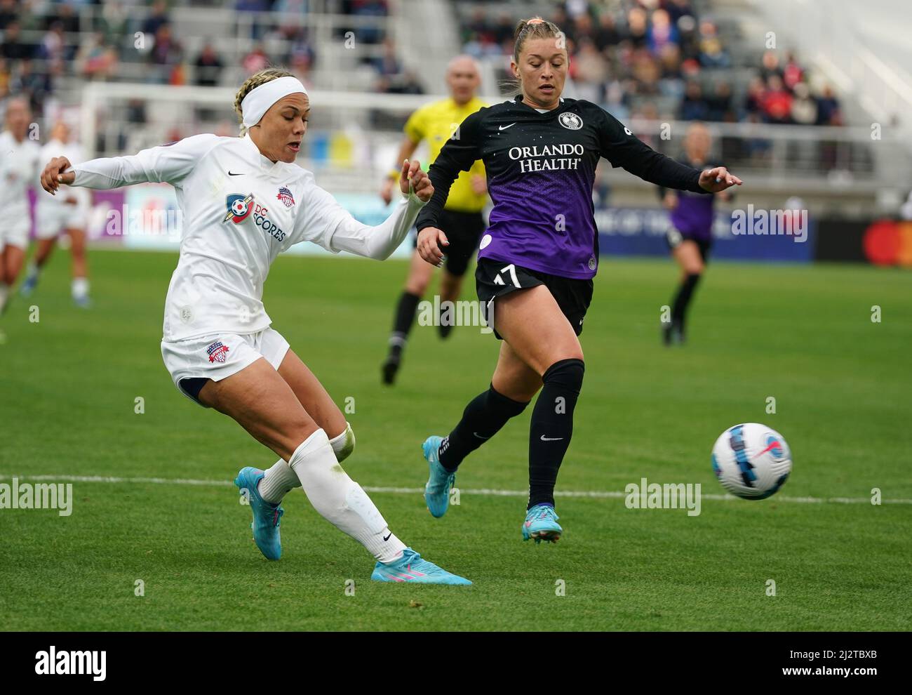WASHINGTON, DC, USA - 02 APRIL 2022: during a MLS match between D.C United and Atlanta United FC, ON April 02, 2022, at Audi Field, in Washington, DC. (Photo by Tony Quinn-Alamy Live News) Stock Photo