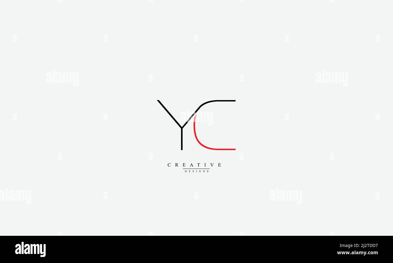 Alphabet letters Initials Monogram logo YC CY Stock Vector