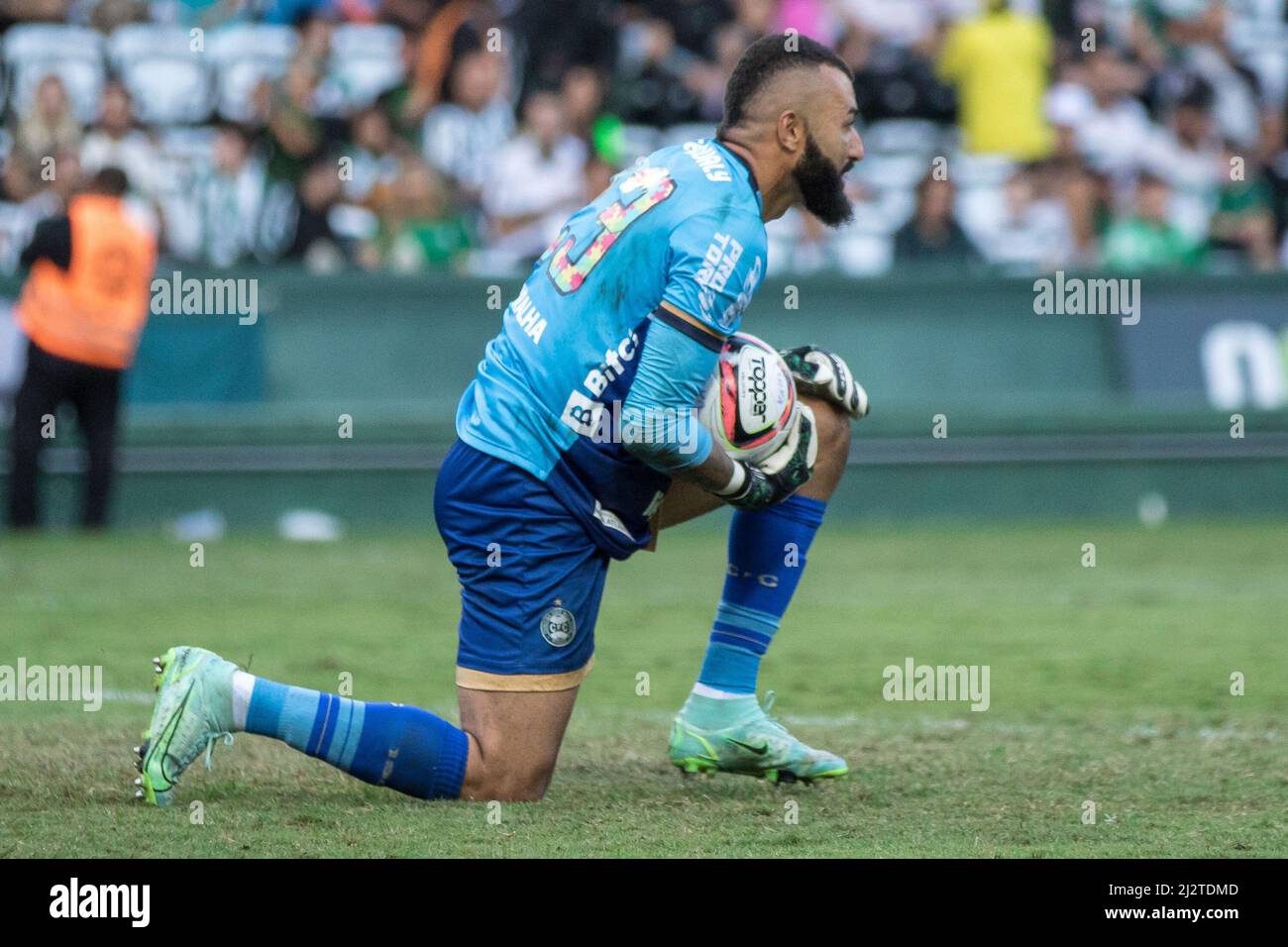 Cristiano Pereira Figueiredo goalkeeper of FC Hermannstadt reacts