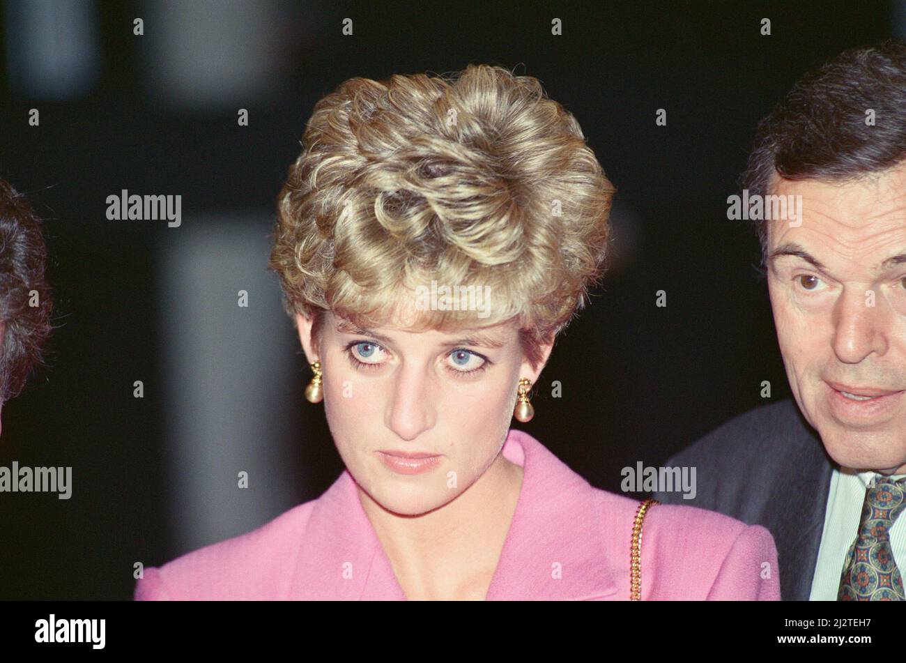 HRH The Princess of Wales, Princess Diana, in Paris, France. On this day in Paris she visited the The Contemporary School Of Music and Terence Conran's Emporium On The Left Back  Picture taken 14th November 1992 Stock Photo