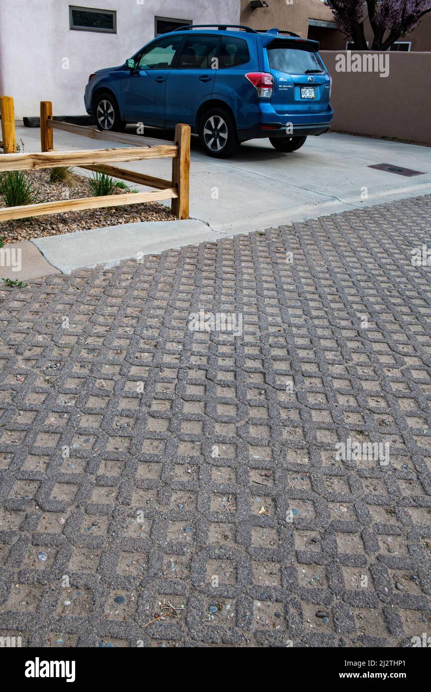 Permeable pavement on a residential city street allows stormwater ...