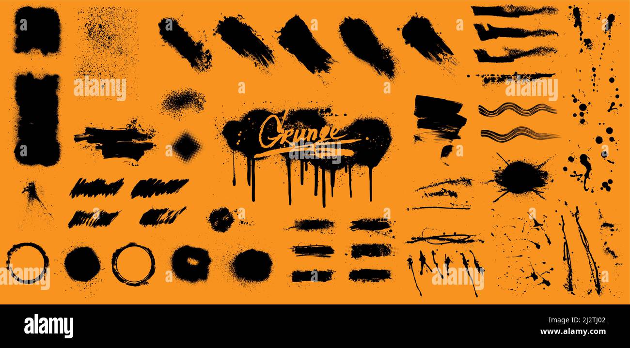 Art compositions dirty artistic design texture. Grunge set  Stock Vector