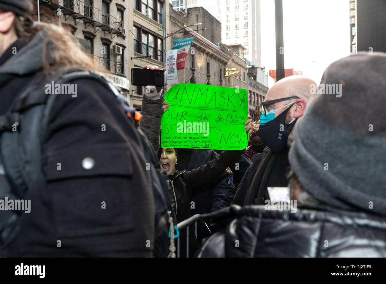 Salem, USA. 01st Feb, 2022. Ken Ruettgers, a former football player, spoke  to the crowd. Several hundred people gathered for an anti-mask,  anti-vaccine, and anti-mandate rally on February 1, 2022 at the