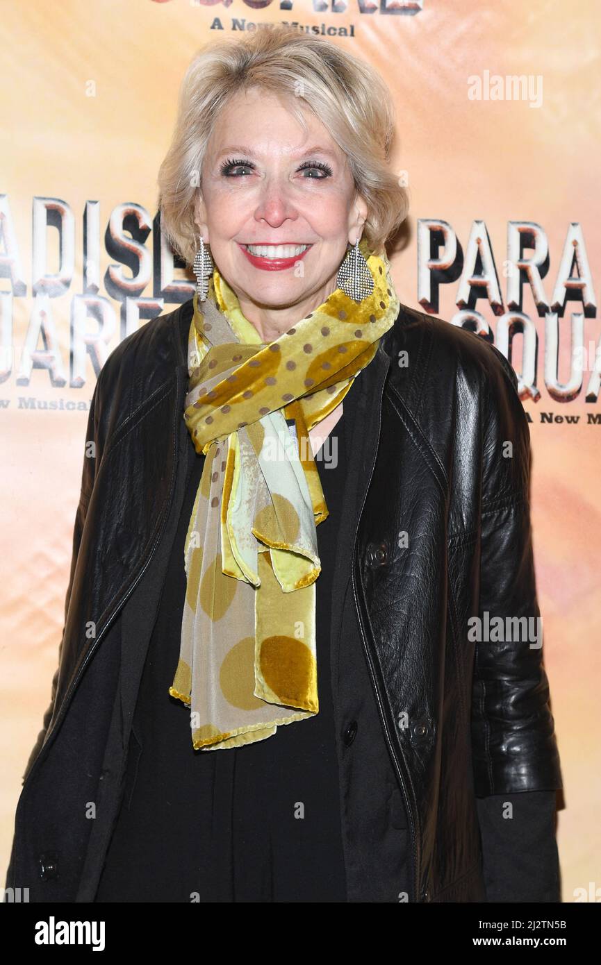 New York, USA. 03rd Apr, 2022. Julie Halston attends the opening night of the Broadway musical “Paradise Square” at the Barrymore Theatre in Times Square, New York, NY, April 3, 2022. (Photo by Anthony Behar/Sipa USA) Credit: Sipa USA/Alamy Live News Stock Photo