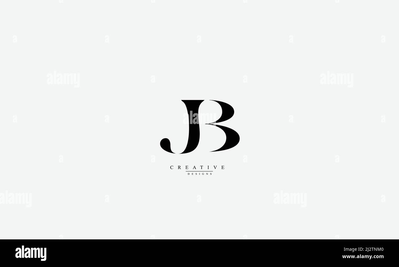 Alphabet letters Initials Monogram logo JB BJ J B Stock Vector