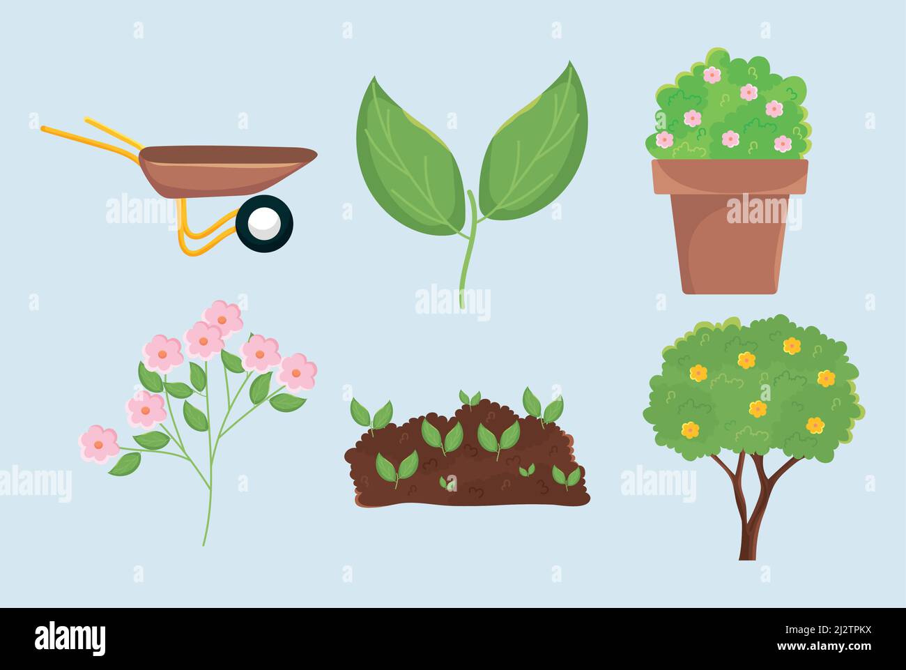 gardening and planting set Stock Vector Image & Art - Alamy