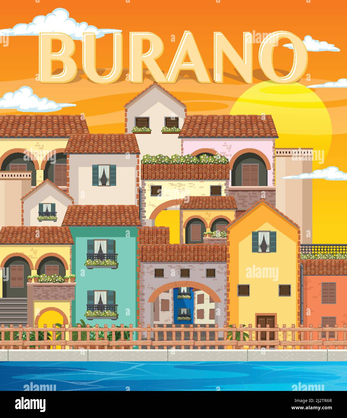 Scene with many buildings in city illustration Stock Vector Image & Art ...