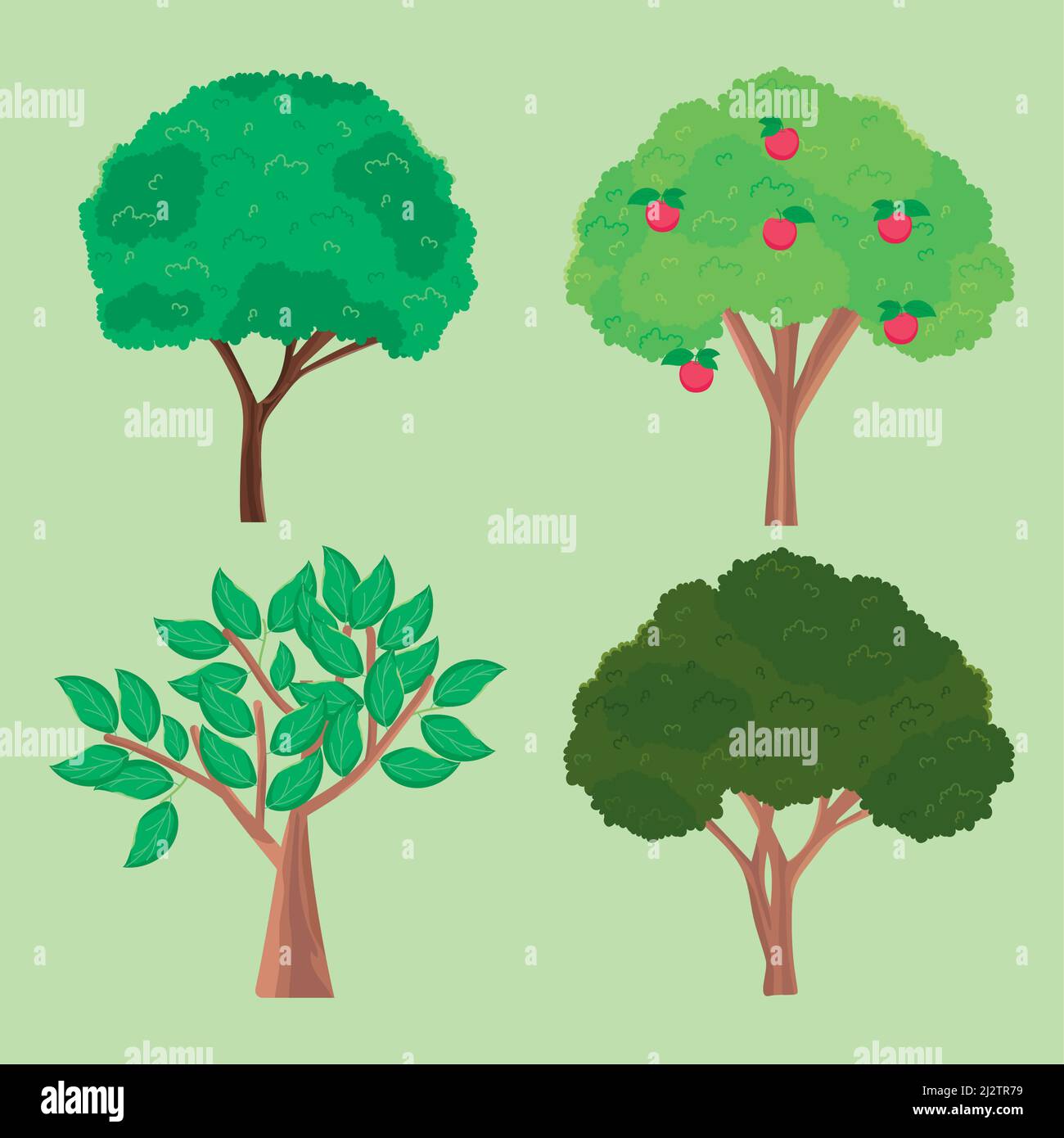 trees icon set Stock Vector Image & Art - Alamy