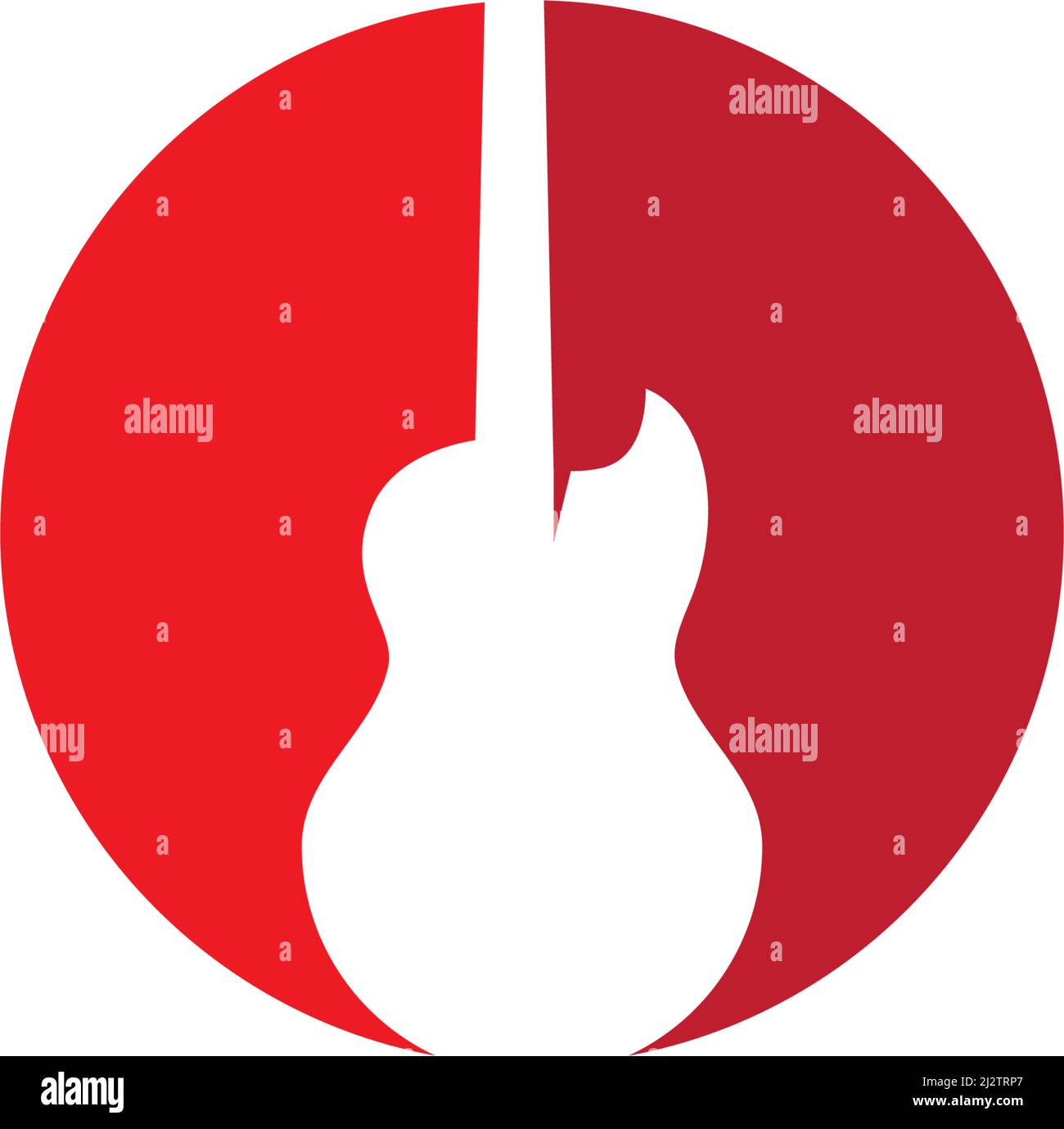 Guitar Logo Flat Design Vector Template Stock Vector Image And Art Alamy 2574