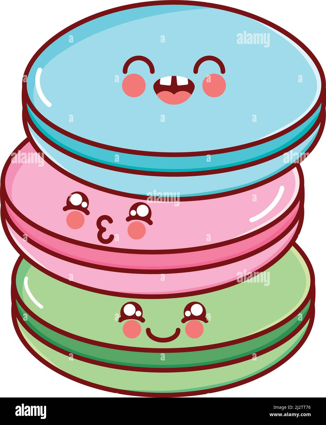kawaii macarons icon Stock Vector Image & Art - Alamy