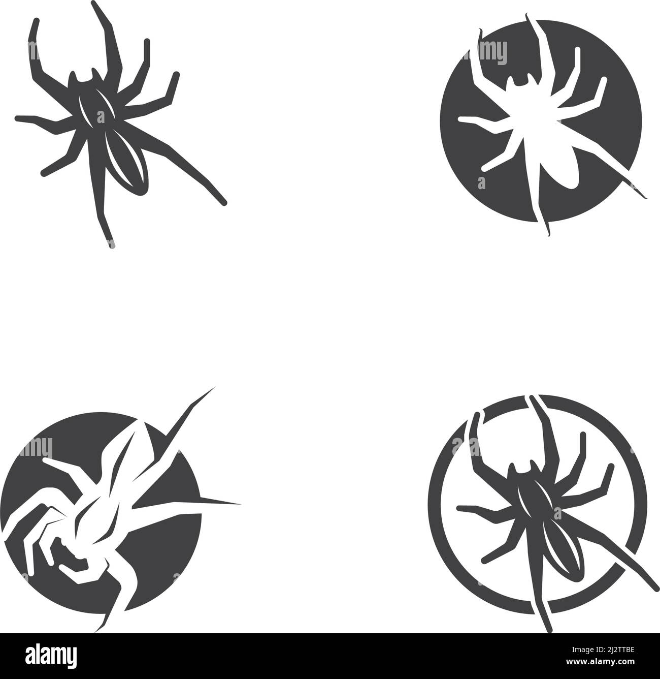 spider ilustration logo vector template Stock Vector