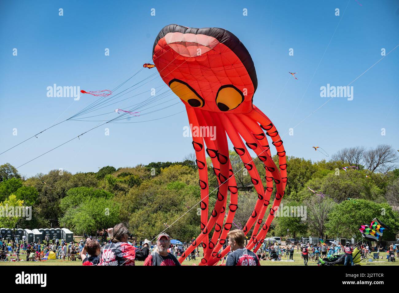 Austin, Texas, USA. 3 April, 2022. A squid provided by Go Big or Go