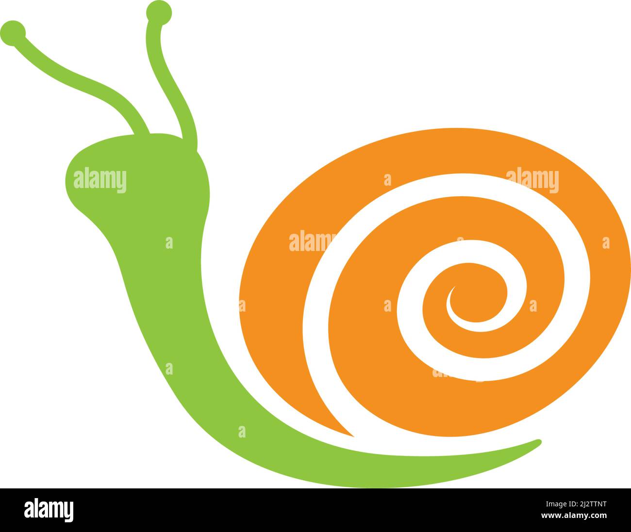 Snail logo illustration vector template Stock Vector