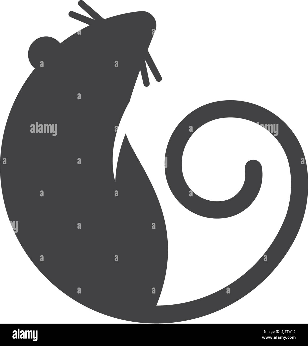 Mouse logo icon Vector illustration design Stock Vector