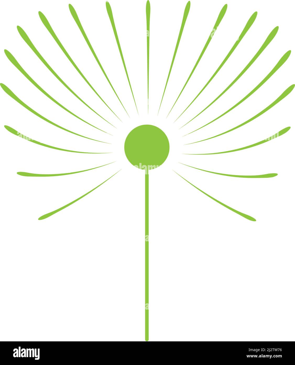 Dandelion flower illustration logo vector template Stock Vector