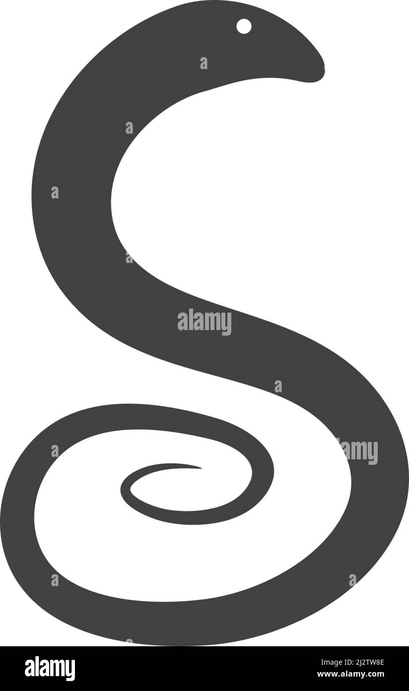 Snake logo vector ilustration template Stock Vector