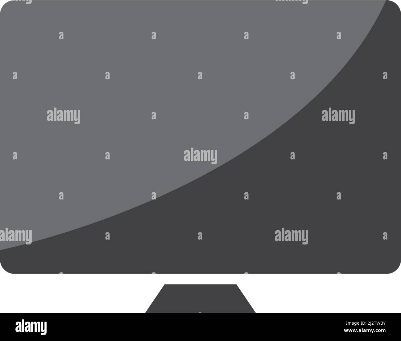 Monitor computer icon vector flat design Stock Vector