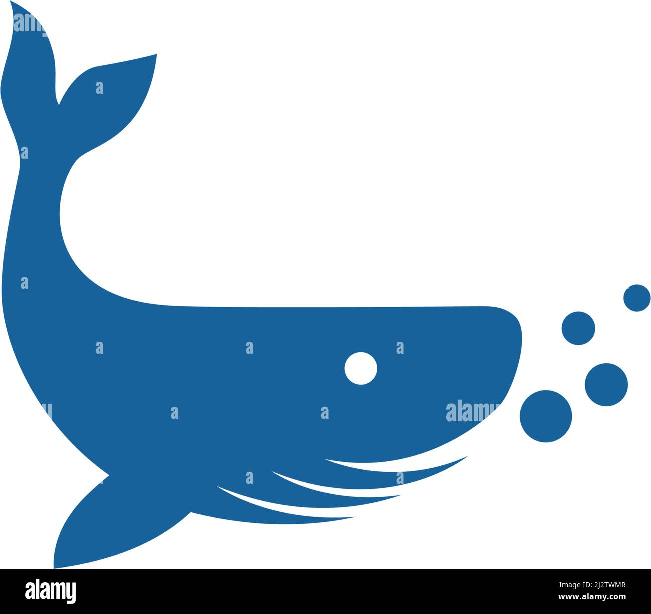 Whale logo illustration vector flat design Stock Vector Image & Art - Alamy
