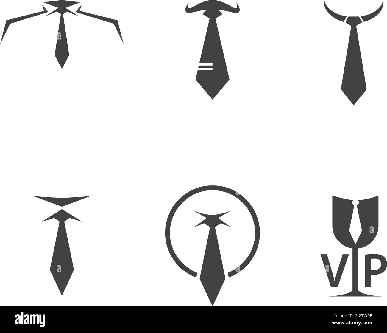 Tie tuxedo logo illustration vector template Stock Vector