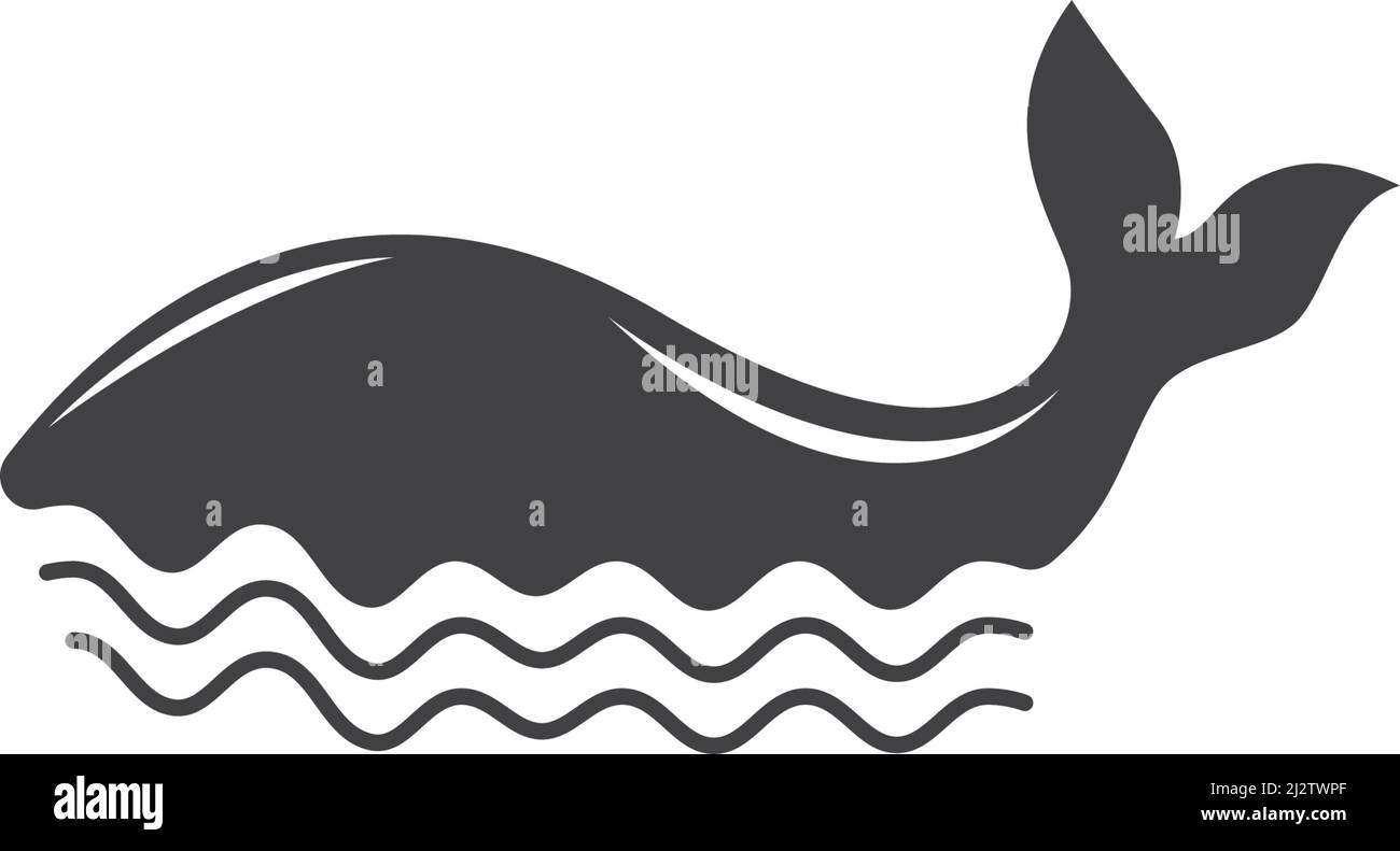 Whale logo illustration vector flat design Stock Vector Image & Art - Alamy