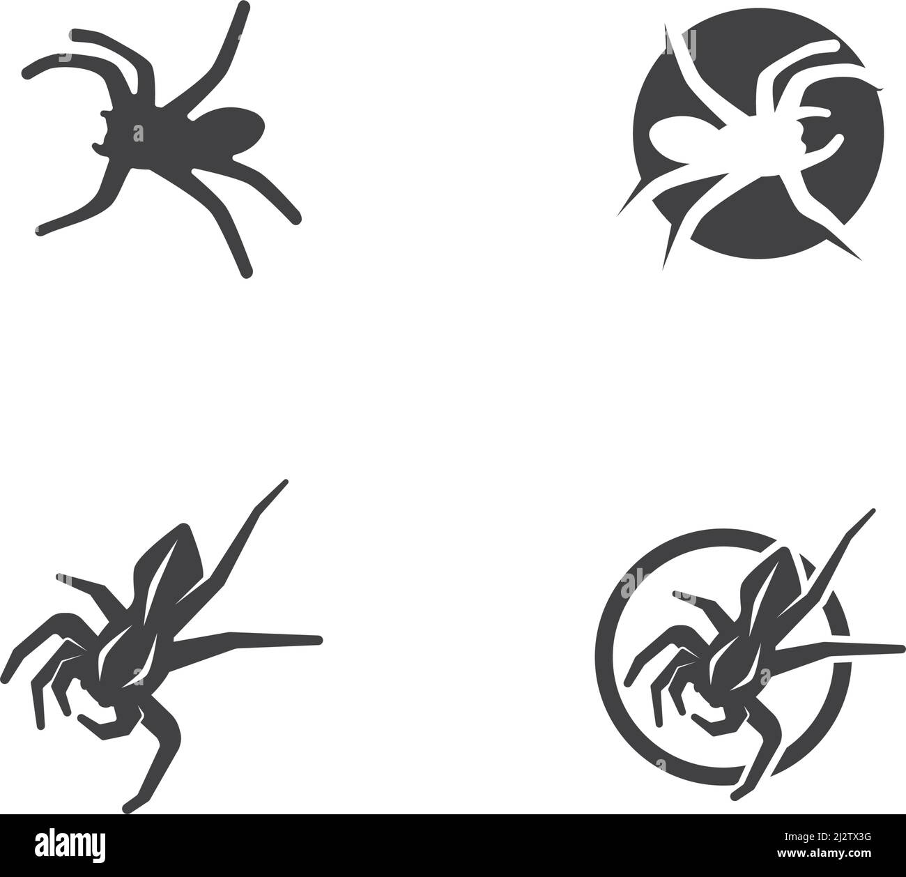 spider ilustration logo vector template Stock Vector