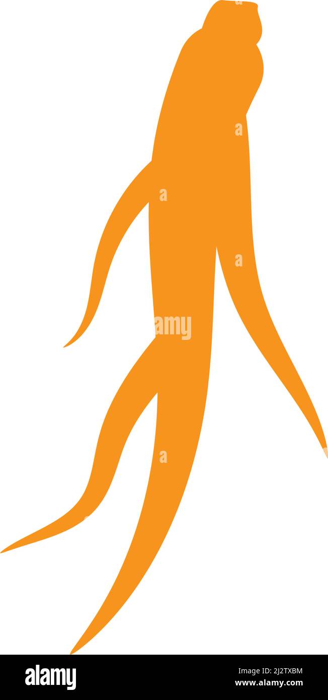 Ginseng logo illustration vector template Stock Vector
