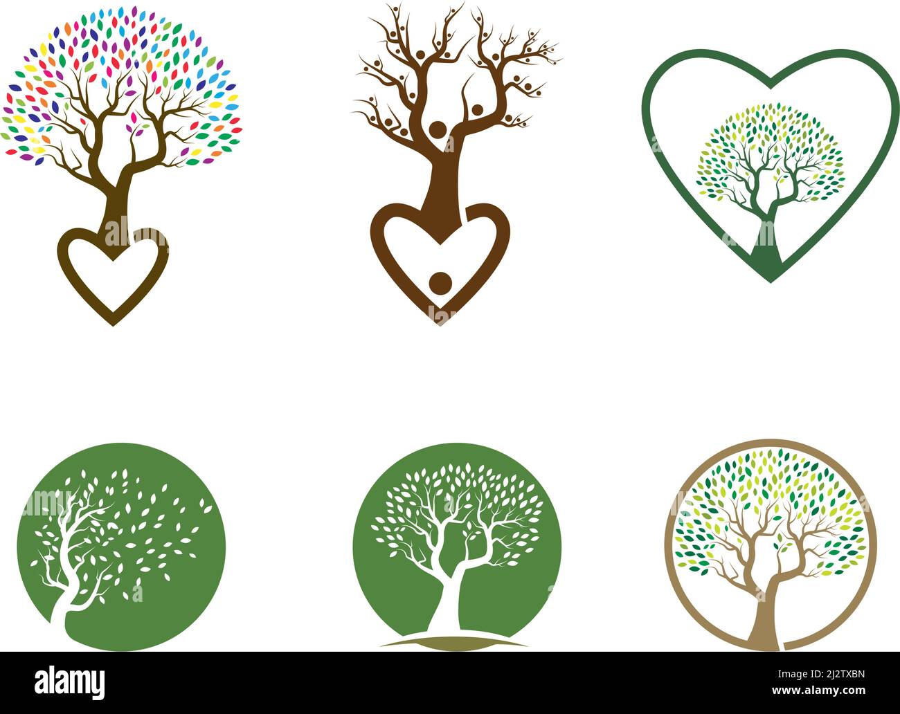 Tree logo template vector illustration Stock Vector Image & Art - Alamy