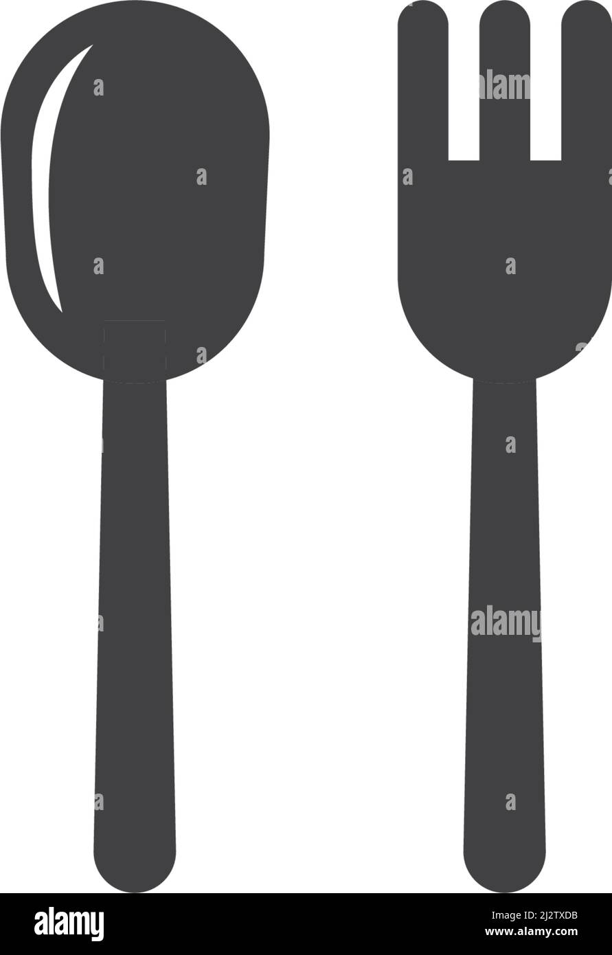 fork and spoon logo vector template Stock Vector