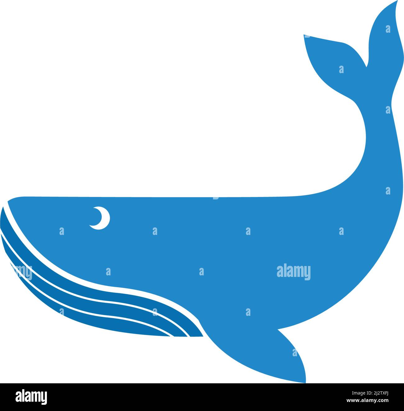 Whale logo illustration vector flat design Stock Vector