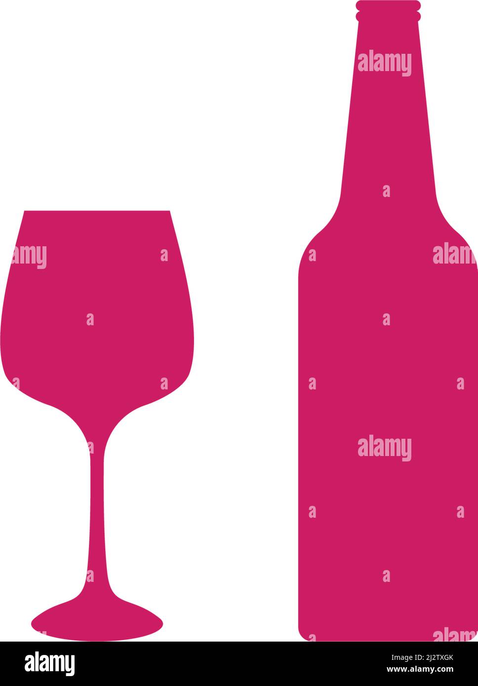 Wine Logo illustration flat design Template Stock Vector