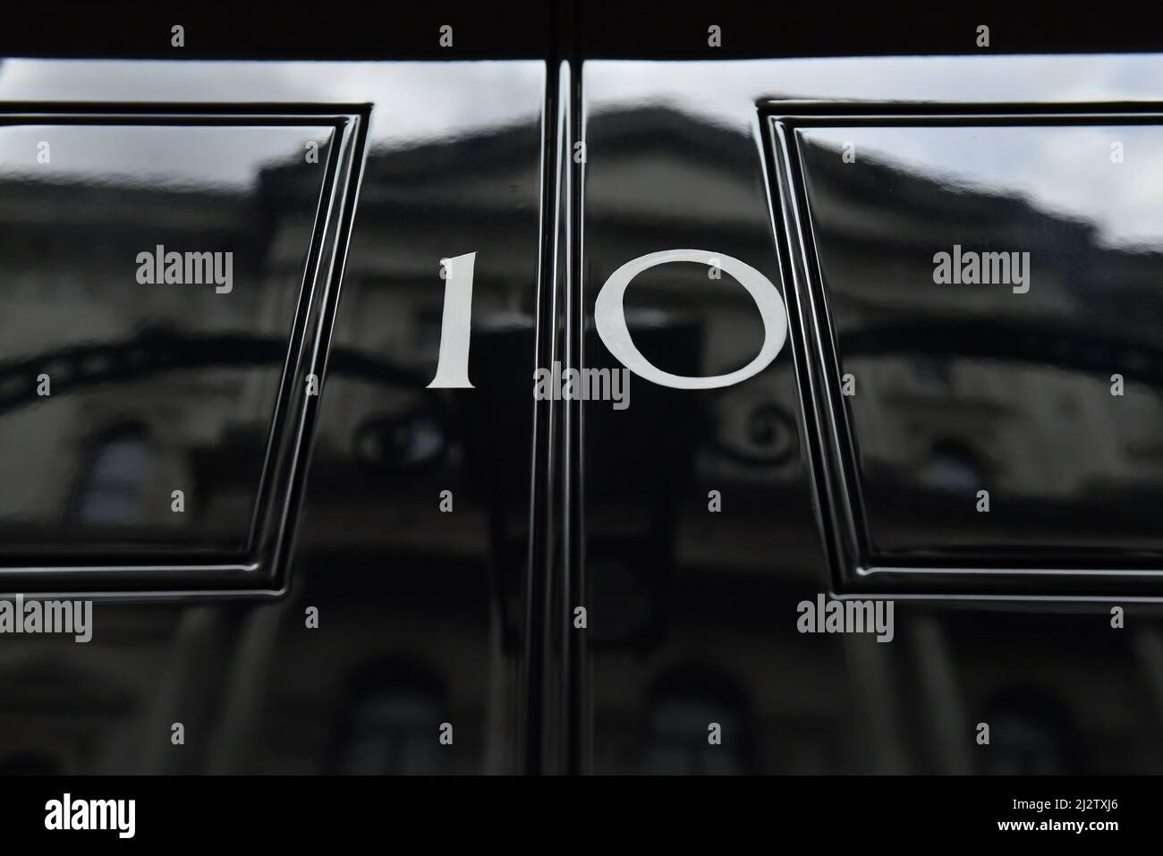 File photo dated 29/10/2019 of the front door of number 10 Downing Street in London. The former ethics chief for the Government has reportedly been fined over the 'partygate' scandal. Helen MacNamara, who used to be the deputy cabinet secretary, is said to be among the first group of people to receive a fixed-penalty notice (FPN) from Scotland Yard as part of its investigation into alleged lockdown-breaching parties in Downing Street and Whitehall. Issue date: Monday April 4, 2022. Stock Photo