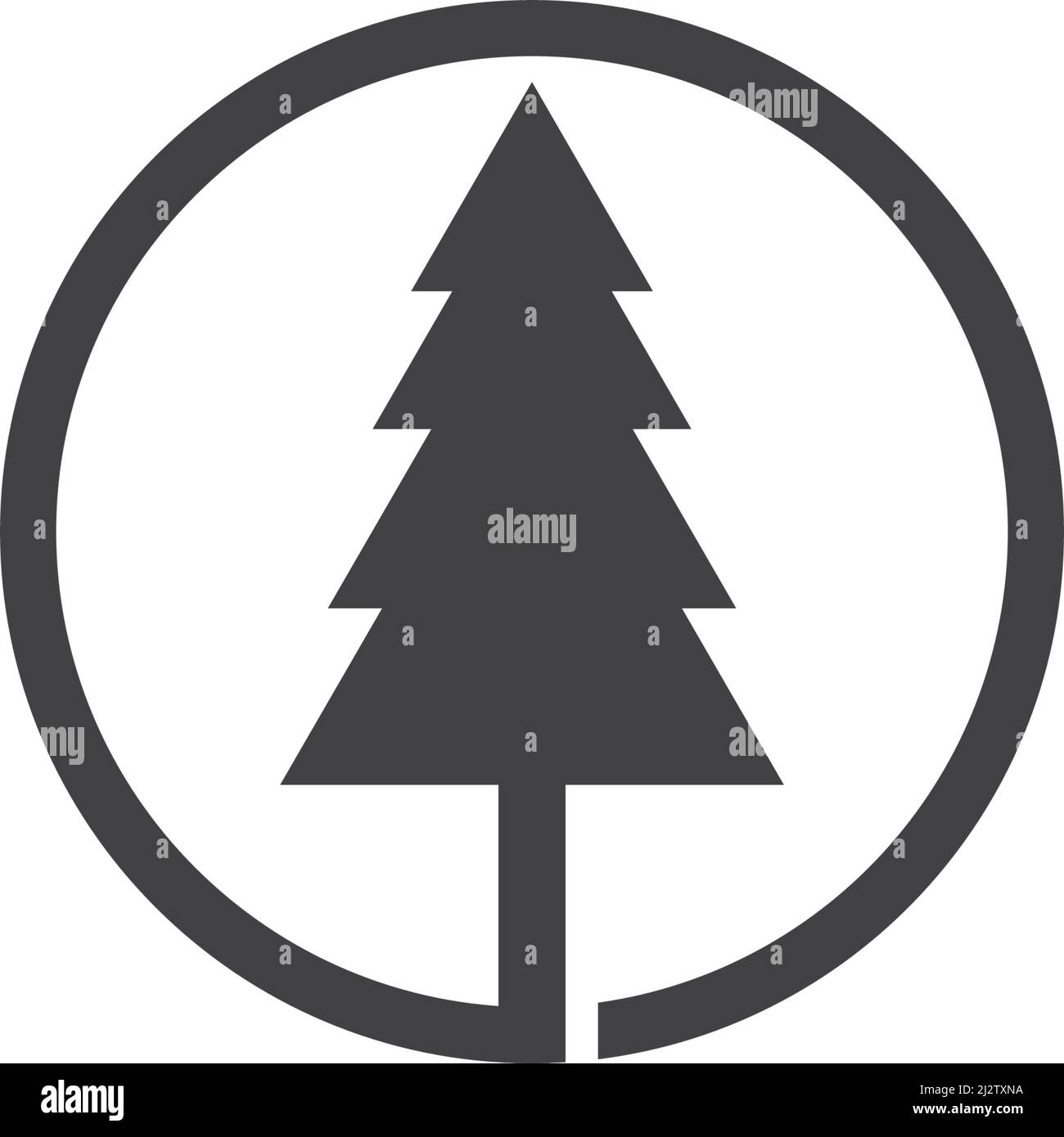 Pine tree logo ilustration vector design Stock Vector