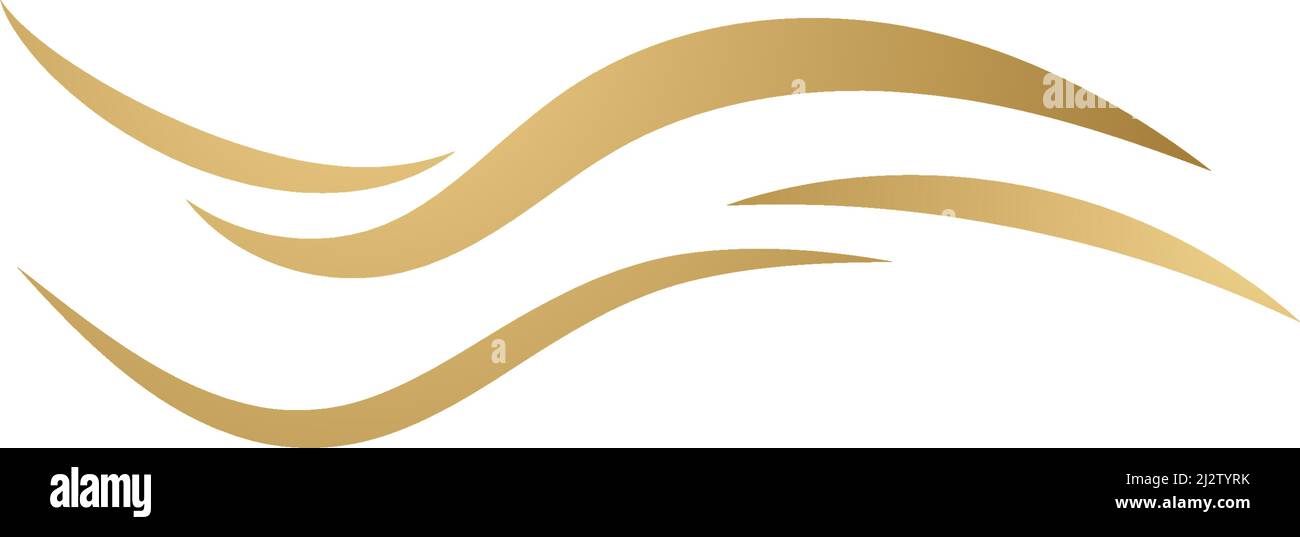 Hair wave logo vector icon template Stock Vector