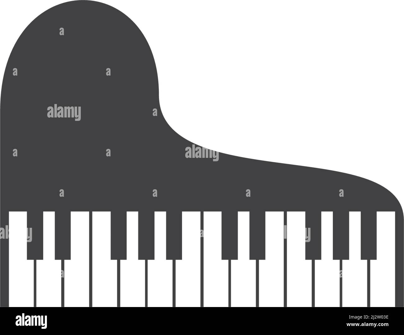 Piano logo icon vector ilustration template Stock Vector