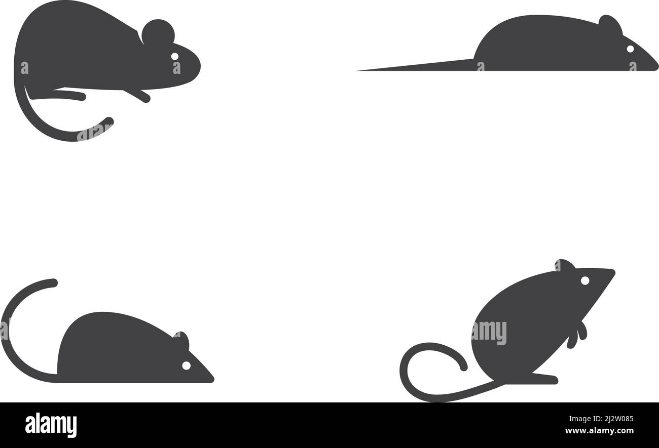 Mouse logo icon Vector illustration design Stock Vector