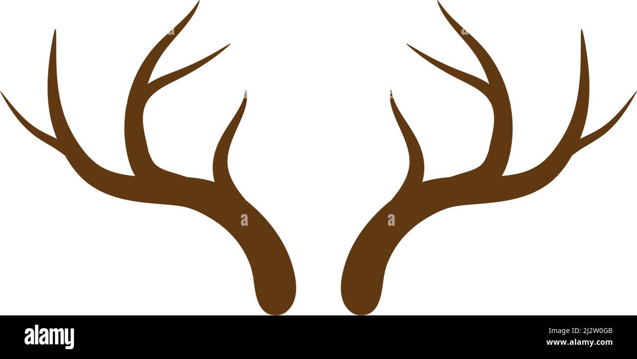 Deer antler ilustration logo vector template Stock Vector