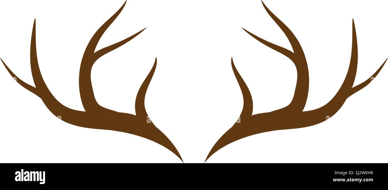 Deer antler ilustration logo vector template Stock Vector