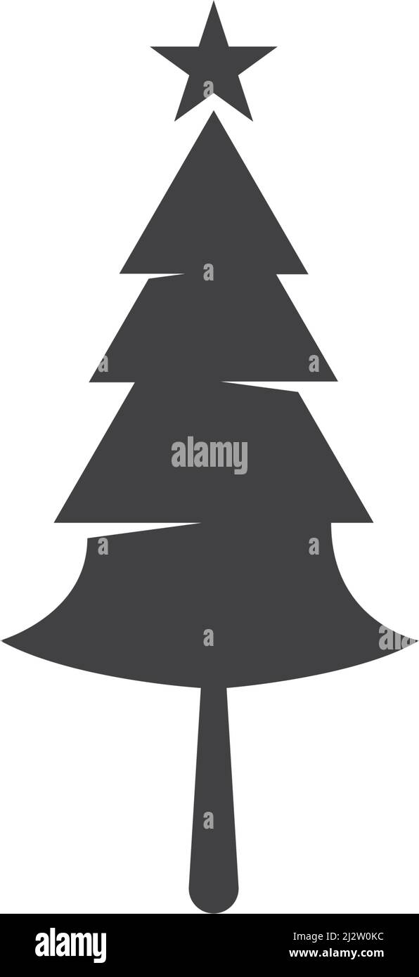 Christmas tree logo ilustration vector design Stock Vector