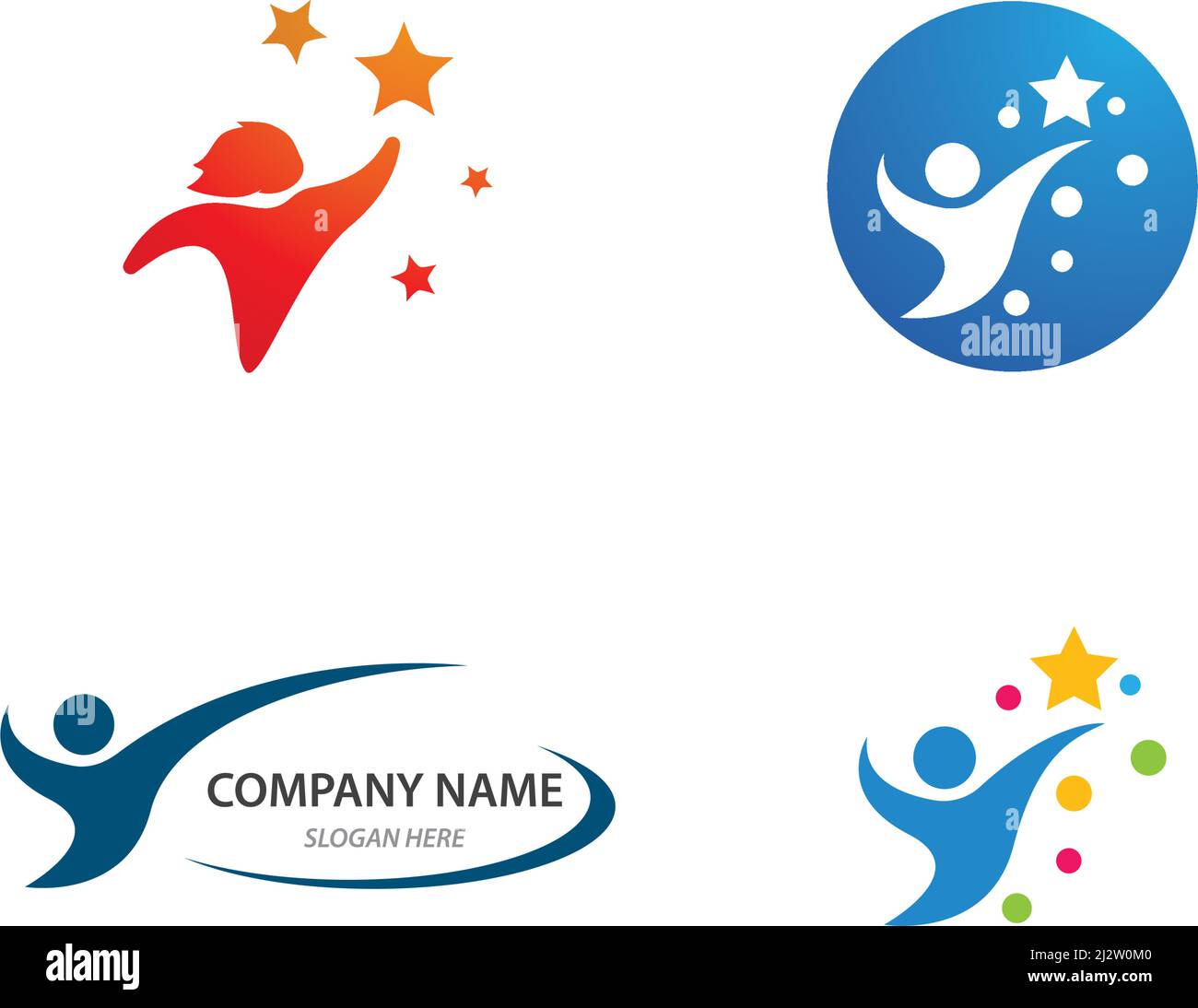 success people logo vector template Stock Vector