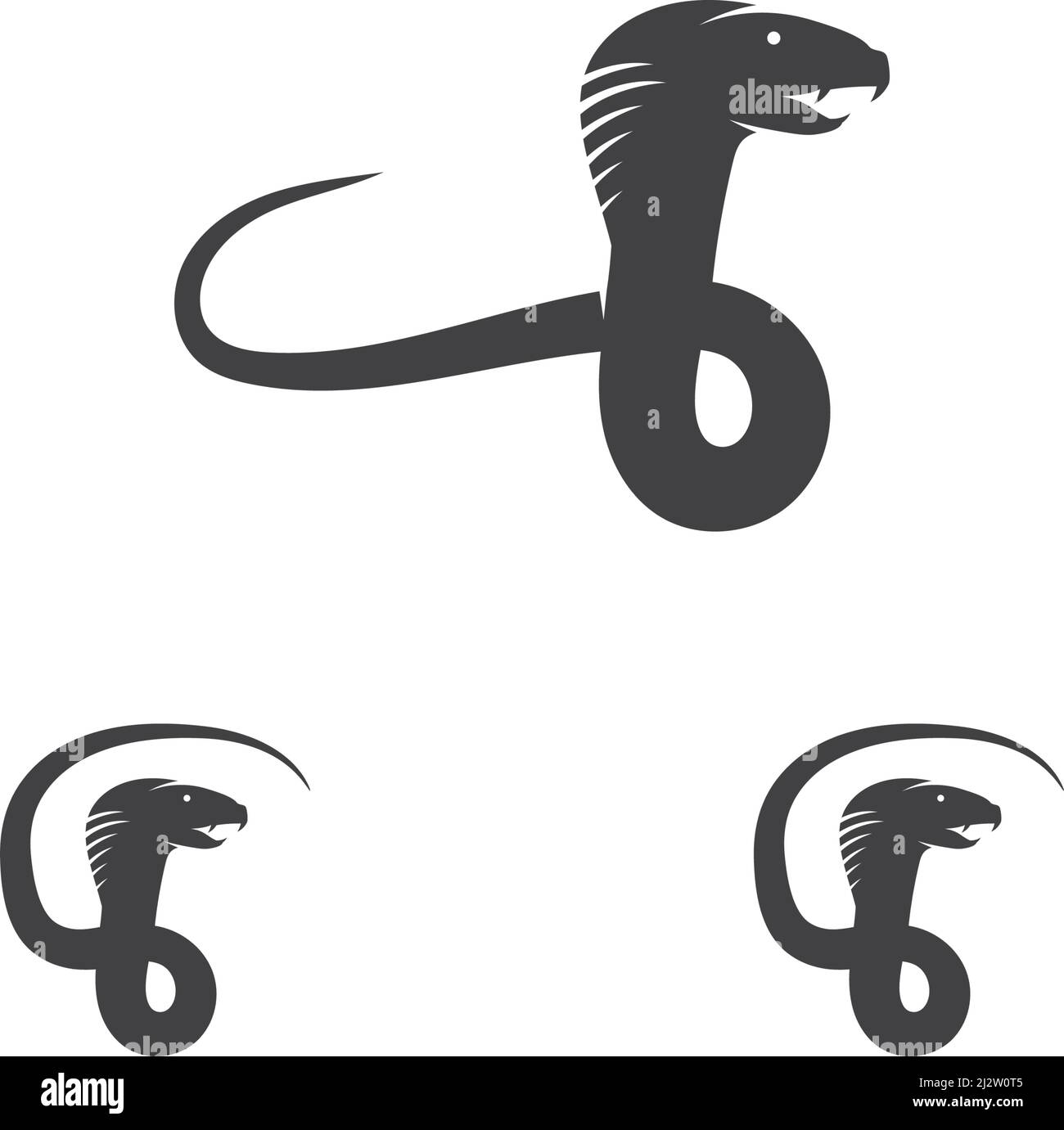 Snake logo vector ilustration template Stock Vector
