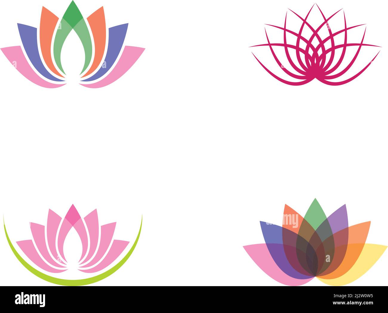 Lotus flower logo Template Vector Stock Vector